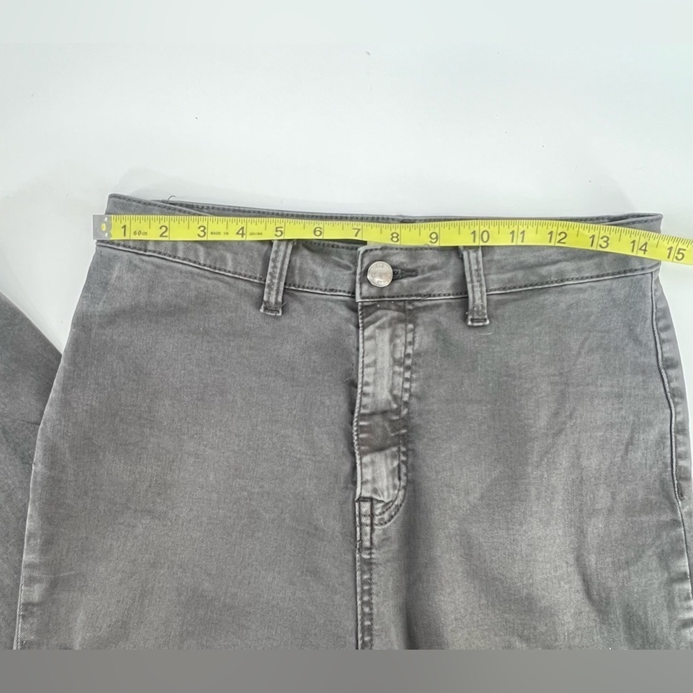 LISTICLE Charcoal Gray Stretch High Rise Flared Bell Bottom Pants Size S Small - Picture 9 of 12